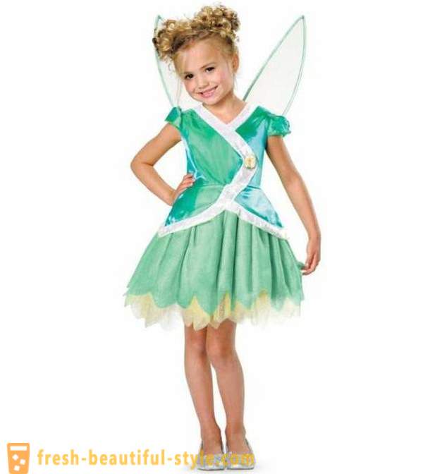 Costumul Tinkerbell pentru fete cu mâinile lor