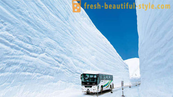 Coridor de zăpadă uimitoare în Japonia