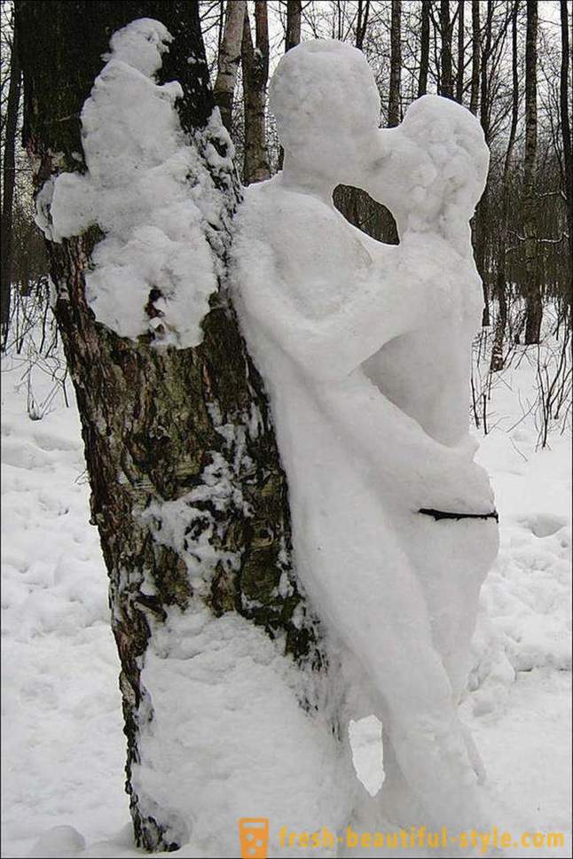 Mai mult, puteți sculpta din zăpadă