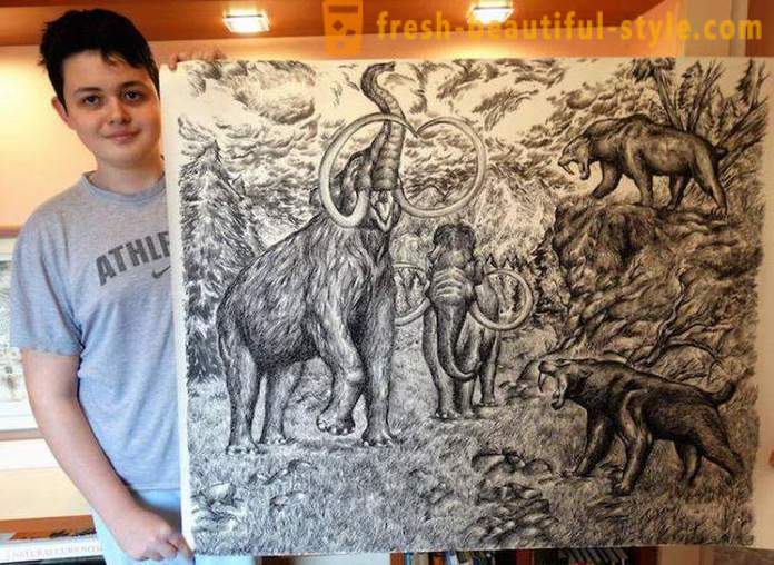 Adolescent sârb atrage portrete uimitoare de animale cu ajutorul unui creion sau pix
