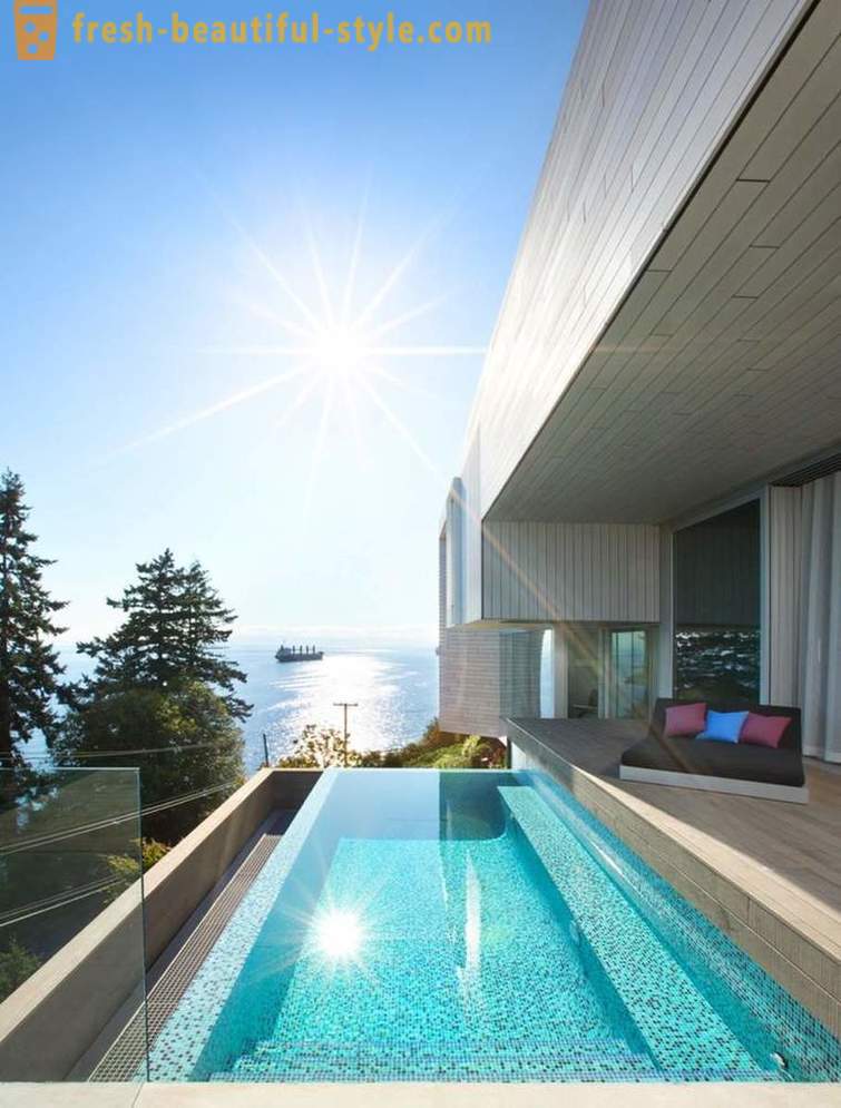 Arhitectura și interiorul casei de ocean, în West Vancouver