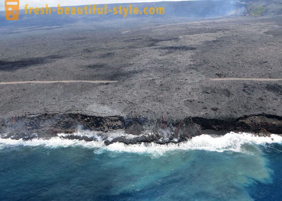 Fluxurile de lavă vulcanică din Kilauea Hawaii