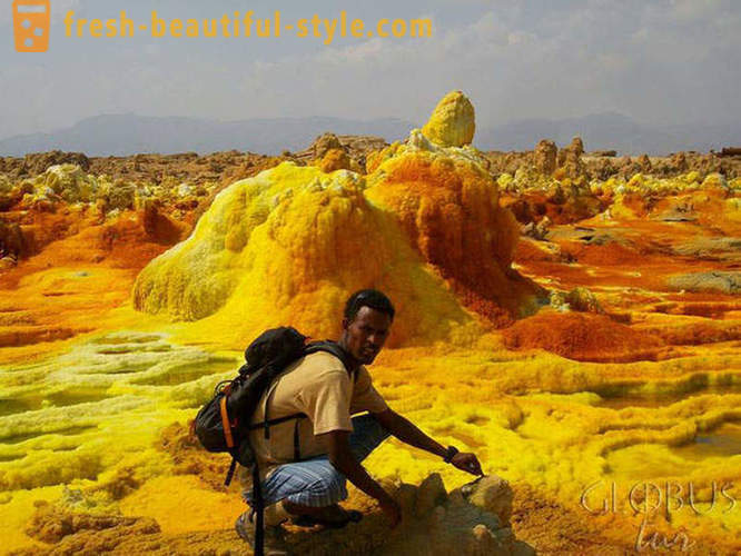 Dallol vulcan în Etiopia