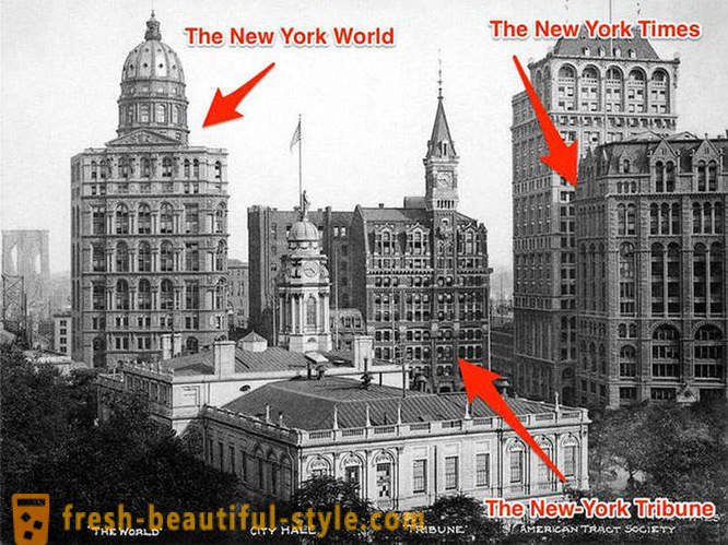 Frumoasă clădire veche din New York, care nu mai există