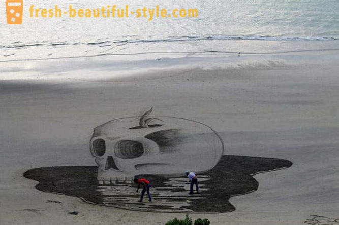 3D-desene pe nisip