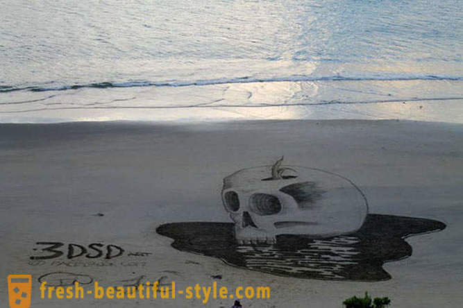 3D-desene pe nisip