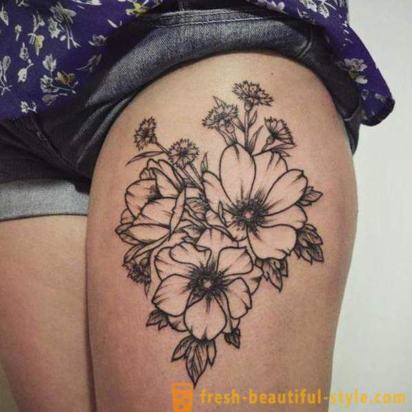 Tatuaj de flori - modul original al expresiei