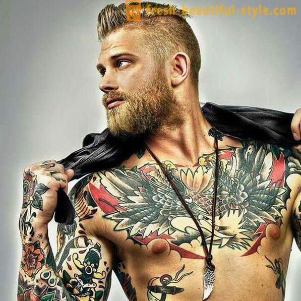 Tatuaj bărbați pe piept, și caracteristicile lor