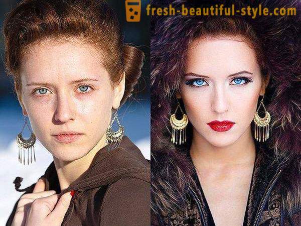 Înainte și după: make-up ca un mijloc de schimbare a aspectului